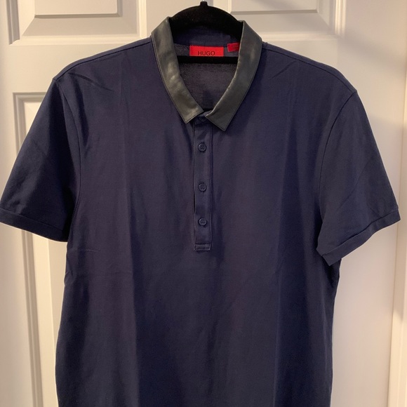 Hugo Boss HUGO Dress Polo Shirt (Navy Blue - Men M) - Picture 1 of 12